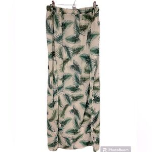 TROPICAL SPLIT CHIFFON BEACH SKIRT Size 18